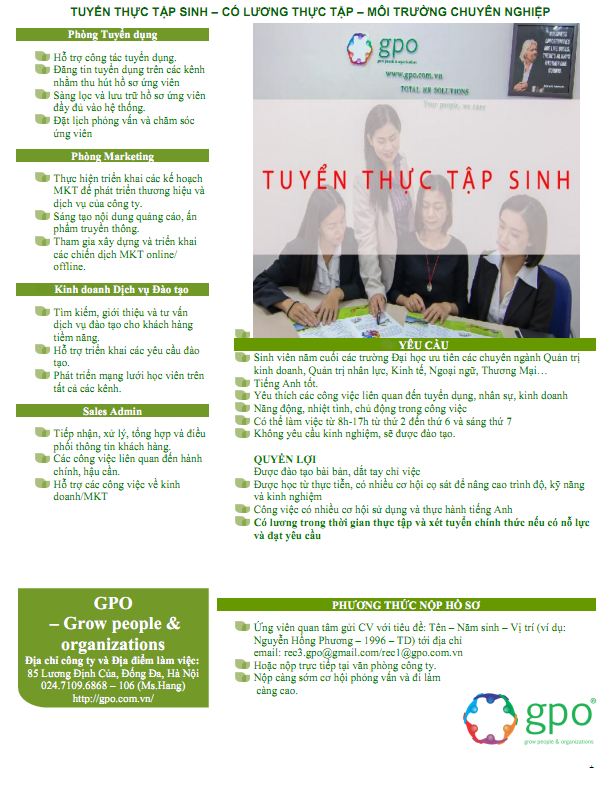 Công ty TNHH Tư Vấn, Thương Mại và Dịch Vụ Nhiệt Đới - GPO