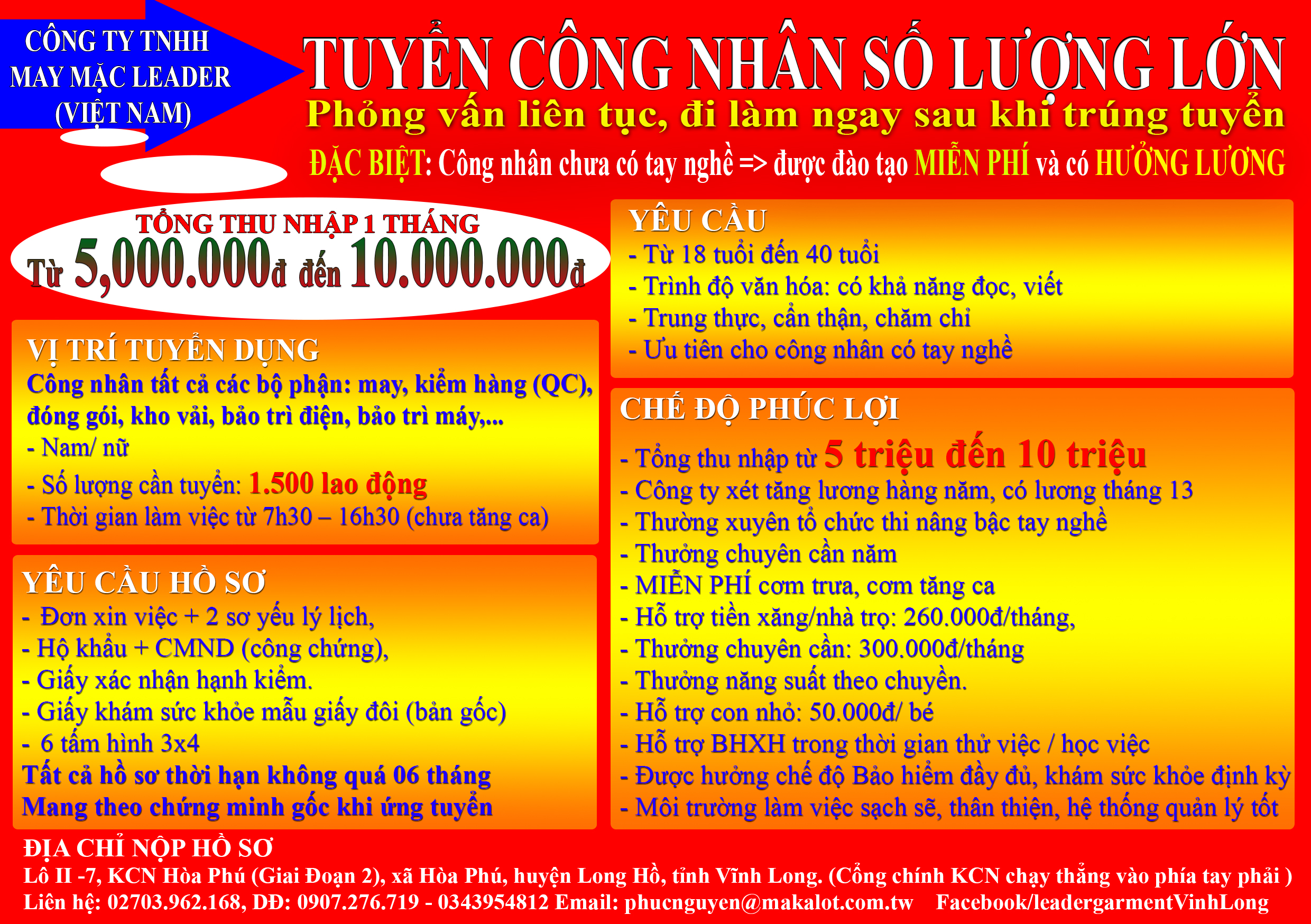 Công Ty TNHH May Mặc Leader (Việt Nam)